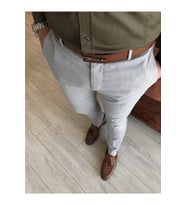 Erkek Italyan Kesim Slim Fit Mevsimlik Kumaş Pantolon