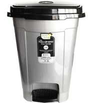 Time Pedallı Basmalı Çöp Kutusu Kovası/Çıkarılabilir İç Kovalı/Gri / 12 Litre / 34x27x27 Cm.