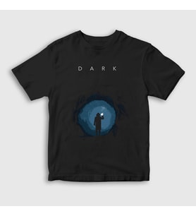 Presmono Unisex Çocuk Siyah Cave Dark T-Shirt 186111tt