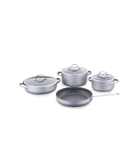 Korkmaz A2619-3 Linea Gri 7 Parça Tencere Takımı