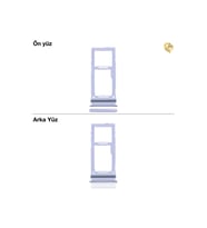 Samsung Galaxy A52 Sim İç Yuvası Çiftli ile Uyumlu Mor Çiftli sim yuvası ikili sim tepsisi çiftli sim aparatı dual sim çekmecesi