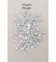 Oya Abiye Bileklik Kolye Pleksi Metalik Plastik Pul Gümüş Renk 24 gram 150 adet - BNC589