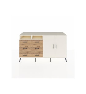 Kronos Konsol 4 Raflı 6 Çekmeceli 2 Kapaklı 176x59x99 Aytaşı-Aytaşı/Çam