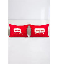 Love You - Me Too Pamuklu Çift Kişilik 50x70 cm Yastık Kılıfı Seti