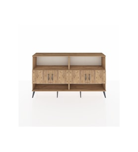 Arges Konsol 4 Raflı 4 Kapaklı 176x30x99 Çam-Çam/Aytaşı