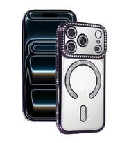 Newface Apple iPhone 17 Pro Joke Simli Magneticsafe Kılıf - Derin Mor