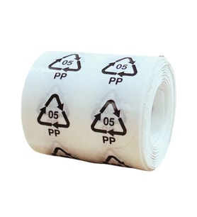 Örenler Plastik 20 Çap Geri Dönüşüm Etiketi (1.000'li Rulo) PP 05 Siyah