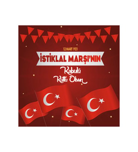 12 Mart 1921 İstaklal Marşı'nın Kabulü Fotoğraf Panosu Branda 100x100