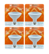 (4 Adet) Osaka 14W (100W) Ilık Beyaz (Günışığı) (4000K) E27 Duylu (Kalın Duy) Led PAR30 Ampul