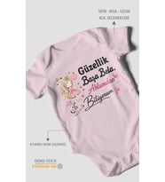 Güzellik başa bela ablamdan biliyorum Kısa Kollu Bebek Body %100 Pamuk