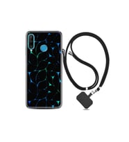 Huawei P30 Lite Kılıf Silikon Ipli Boyun Askılı Desenli Naif Çizgiler 1680