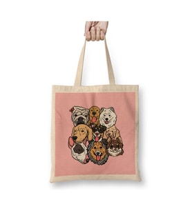 Funny Dog Lover Gift For Women Men Köpek Beyaz Bez Çanta Uzun Saplı Alışveriş Çantası Plaj Çantası