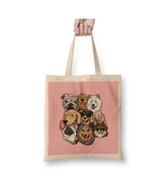 Funny Dog Lover Gift For Women Men Köpek Beyaz Bez Çanta Uzun Saplı Alışveriş Çantası Plaj Çantası