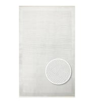 Hoom Rugs Como NAP 02 Grey Viskon & Floş Sık Dokuma Modern Salon Halısı (Gri)