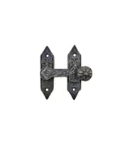 Antika Tarz Dekoratif Pirinç Kapı, Pencere Mandalı - 86x72 mm, Oksit TG-V 3523
