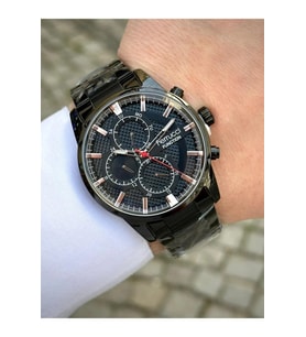 Ferrucci Fonksiyonları Aktif Siyah Renk Çelik Erkek Kol Saati 45 mm Kasa Çap