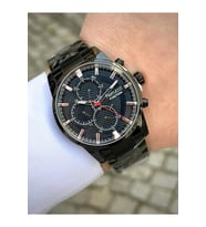 Ferrucci Fonksiyonları Aktif Siyah Renk Çelik Erkek Kol Saati 45 mm Kasa Çap