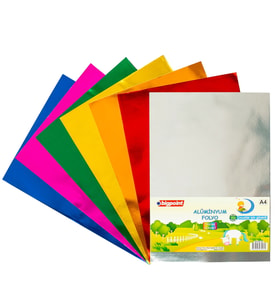 Bigpoint Alüminyum Folyo A4 Karışık 10 Renk - 85 Gram
