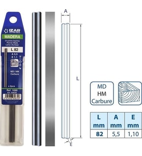 İzar Planya Bıçağı 82 mm 1 Çift