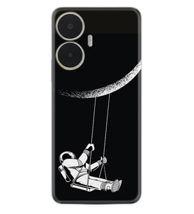 Realme C55 Kılıf Resimli Desenli Silikon Platinium Series Astronot 519