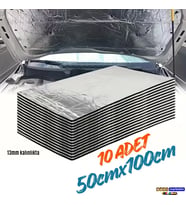 Ticari Araç Karavan Panelvan Oto Ses Yalıtım Malzemesi Folyolu 13mm Kalınlıkta 50cmx100cm (10Adet)