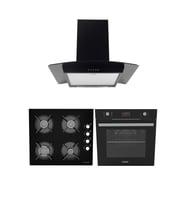 ALVEUS AKDENİZ 627 SİYAH 3'LÜ ANKASTRE SET YENİ (İBER-GLS640-MFA627)