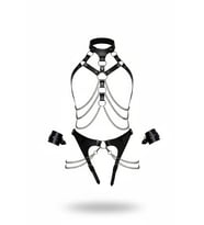 Mulvxbrf Brf02 Siyah Harness Takım Zincir Detaylı Boyunluklu - Brf1067 (Mulvix)