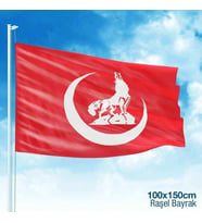 Bozkurt Hilal Kırmızı Sancak Bayrak MHP -100x150cm