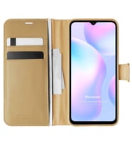 Microsonic Xiaomi Redmi 9A Kılıf Delux Leather Wallet Gold