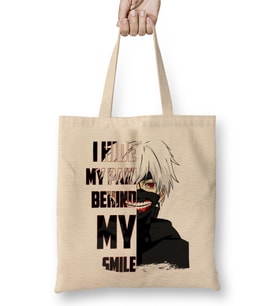 Kanki Ken Tokyo Ghoul Quote Pain Behind Kaneki Bez Çanta Uzun Saplı