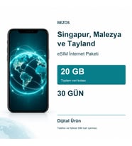 Singapur, Malezya ve Tayland eSIM İnternet Paketi 20 GB 30 Gün