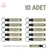Sütlü Kahve, Dans Grubu İçin Kişiselleştirilebilir Hediyelik Hatıra Anahtarlık 10’lu Set