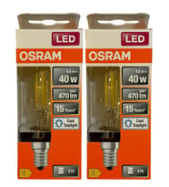 Osram 4W (40W) 6500K (Beyaz Işık) E14 Duylu Eski Tip Görünümlü Led Ampul (2 Adet)