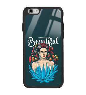 iPhone 6 Plus Beautiful Frida Kahlo Tasarımlı Glossy Telefon Kılıfı