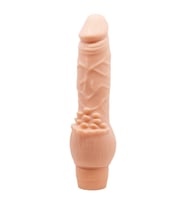 Güçlü Titreşimli 19,5 cm Realistik Vibratör Gerçekci Penis Dildo (Ten)