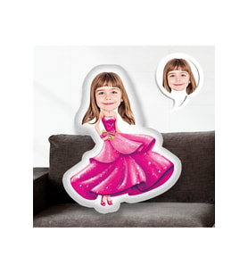 Kişiye Özel Fotoğraflı Barby Yastık 30 cm