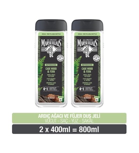 Le Petit Marseillais Men Ardıç Ağacı ve Füjer Duş Jeli 400 ml x2