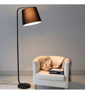 RİOLİGHT RETRO RUSTİK SİYAH HAREKETLİ KUMAŞ BAŞLIK METAL LAMBADER KÖŞE LAMBASI