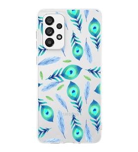 PrintiFy Samsung Galaxy A73 ile Uyumlu 1mm Slim Fit Nazar Boncuğu 3 Baskılı Şeffaf  Kılıf