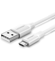 Micro-USB & USB-A Data ve Şarj Kablosu, 1.5 Metre, Beyaz