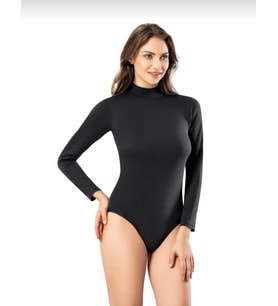 KOTA 6181 KADIN YARIM BOĞAZLI UZUN KOL ÇITÇITLI BODY 3 ADET (Siyah)