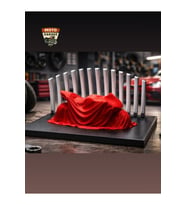 Kırmızı Örtülü Motor Figürü - Moto Garage Özel Seri Dekor
