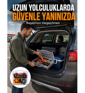 Profesyonel Araç İçi Acil Durum Seti 27 Parça Çok Amaçlı Oto Yardım Çantası