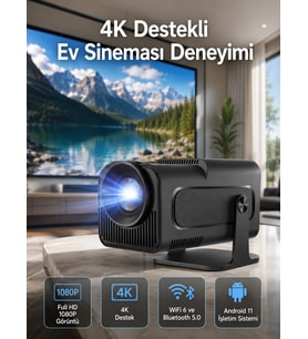 4k Android Smart Wi-fi Çift Kollu Projeksiyon Game Box Kumandalı Taşınabilir Yeni Nesil