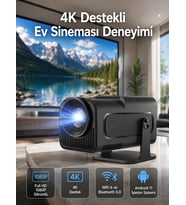 4k Android Smart Wi-fi Çift Kollu Projeksiyon Game Box Kumandalı Taşınabilir Yeni Nesil