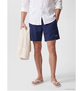 LCW SWIMWEAR İndigo Kısa Boy Los Angeles Baskılı Erkek Deniz Şortu