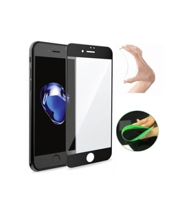 Iphone 8 Plus Ekran Koruyucu Seramik Nano Cam Esnek Tam Full Kaplayan Kırılmaz Siyah