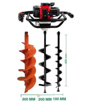 Gardenpro TKDZ-03/52 Toprak Burgu Makinası Set-2 agromakine