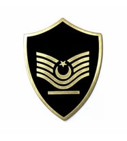 Minyatür Rütbe Astsubay Sağlık Sınıfı - Astsubay Başçavuş (Siyah Zemin JANDARMA) (Haki)