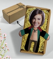 BK Gift Hediye Kutusunda Kişiye Özel Fotoğraflı Kadın Avukat Tasarımlı Bebek Yastık, Arkadaşa Hediye, Sevgiliye Hediye, Doğum Günü Hediyesi